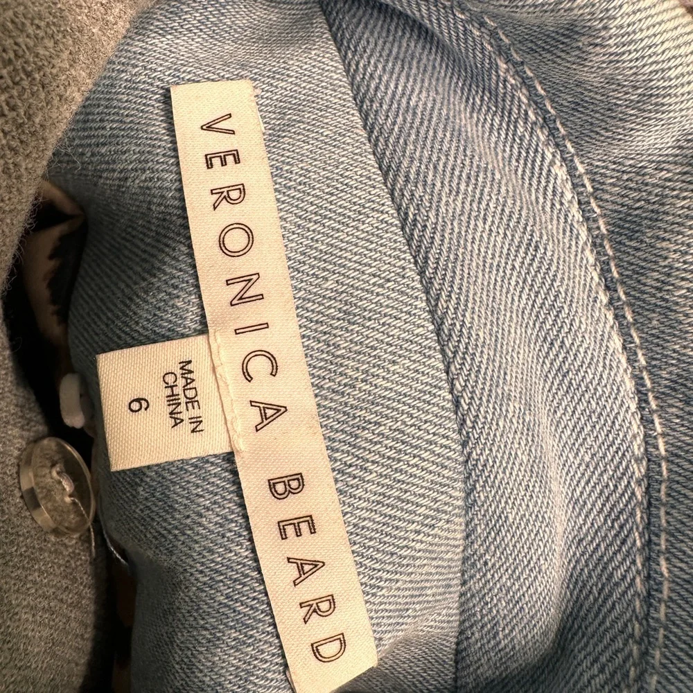 Veronica Beard Light Denim Double-Breasted Dickey Blazer - Picture 4 of 6